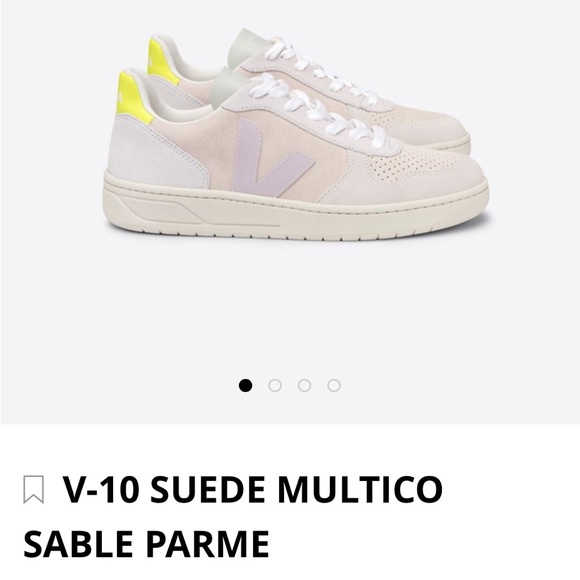 ISO VEJA V-10 SUEDE MULTICO SABLE PARME SIZE 38 - Picture 1 of 2